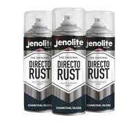 JENOLITE Directorust Vernice Aerosol Lucida | GRIGIO ANTRACITE | Vernice spray multisuperficie | Per l'uso su legno, metallo, plastica, ceramica e superfici arrugginite | 3 x 400ml | RAL7016
