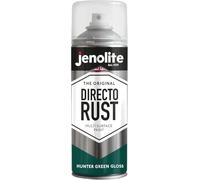 JENOLITE Directorust Vernice Aerosol Lucida | VERDE CACCIATORE | Vernice spray multisuperficie | Per l'uso su legno, metallo, plastica, ceramica e superfici arrugginite | 400ml | RAL6028