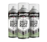 JENOLITE Directorust Vernice Aerosol Lucida | VERDE SALVIA | Vernice spray multisuperficie | Per l'uso su legno, metallo, plastica, ceramica e superfici arrugginite | 3 x 400ml | RAL7494C