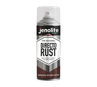 JENOLITE Directorust Vernice Satinata | ESPRESSO MARRONE | Vernice spray multisuperficie | Per l'uso su aperture in legno, metallo, plaspa, ceramiche e arrugginite | 400 ml (RAL 8017)