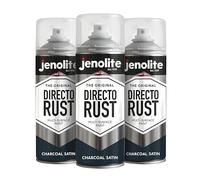 JENOLITE Directorust Vernice Satinata | GRIGIO ANTRACITE | Vernice spray multisuperficie | Per l'uso su aperture in legno, metallo, plaspa, ceramiche e arrugginite | 3 x 400 ml (RAL 7016)
