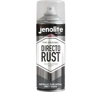 JENOLITE Directorust vernice spray lucida metallizzata | GRIGIO CANNA DI FUCILE | Vernice multisuperficie | Primer, fondo e finitura all-in-one | 400 ml