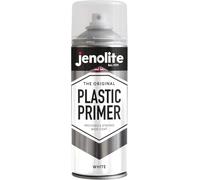 Jenolite Primer per plastica spray, 400 ml, bianco, di alta qualità premium, durevole (ideale per mobili da giardino, fioriere e altre materie plastiche dure)