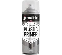 Jenolite Primer per plastica spray, 400 ml, grigio, di alta qualità premium, durevole (ideale per mobili da giardino, fioriere e altre materie plastiche dure)