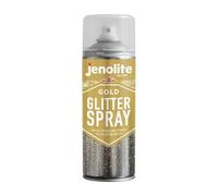 JENOLITE Sigillante trasparente spray glitterato | ORO | Lacca trasparente con glitter fine | Adatto per la maggior parte delle superfici | Perfetto per ornamenti e artigianato | 400 ml