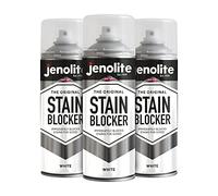 JENOLITE Vernice spray antimacchia | Bianco | 3 x 400 ml | Vernice sigillante per umidità | Vernice antimacchia per pareti e soffitti | Blocca istantaneamente le macchie per una protezione duratura