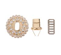 Jenor, fibbia in metallo e strass con chiusura girevole, ideale per borsa da donna