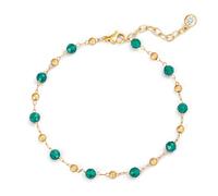 Jenosy Bracciale da donna in oro con pietre miste, placcato oro 18 carati, braccialetto di perle personalizzato fatto a mano, medium, Ottone, Senza Gemstone