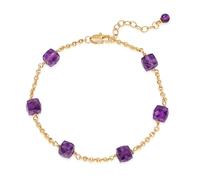 Jenosy Bracciale da donna in oro con pietre miste, placcato oro 18 carati, braccialetto di perle personalizzato fatto a mano, medium, Ottone, Senza Gemstone