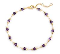 Jenosy Bracciale da donna in oro con pietre miste, placcato oro 18 carati, braccialetto di perle personalizzato fatto a mano, medium, Ottone, Senza Gemstone