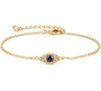 Jenosy Bracciale in Oro da Donna 14K Placcato Personalizzato Regolabile con Ciondolo per Donne e Ragazze Gioielli, 7.5 Zentimeter, Ottone