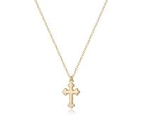 Jenosy Collana Donna in Ottone Placcato Oro 18K con Pendente a Croce Girocollo Donna Collane Gioielli Creativi per Donne Ragazza Regali di Pasqua Charms
