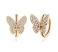 Jenosy Orecchini da donna delicati in oro da ragazza, alla moda, leggeri, orecchini a cerchio Chunky cartilagine, orecchini ipoallergenici, placcati in oro 18 carati, gioielli alla moda per donne e