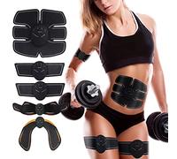 Jenylu 5 Pezzo EMS Elettrostimolatore Muscolare, Elettrostimolatore Addominali, Hip Trainer Glutei, 6 modalità di Allenamento e 10 Livelli di Intensità per Addome/Braccio/Gambe/Glutei, Unisex