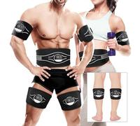 Jenylu Elettrostimolatore Addominali, Elettrostimolatore Muscolare in Aluminio con 10 modalità e 30 intensità, per Addominale/Braccio/Gambe/Waist, Avvisi sul Consumo di Calorie e sulla Ricarica