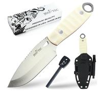 JEO-TEC Nº10 - Coltello Full-Tang a Lama Fissa per Bushcraft Sopravvivenza Pesca Caccia Campeggio, Lama di 10 cm Acciaio Inossidabile, Fodero, Ferrocerio, Handmade in Spain