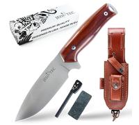 JEO-TEC Nº21 Coltello da Caccia, Outdoor, Sopravvivenza, Campeggio - Lama in acciaio inox BOHLER N690C - Custodia in pelle per cintura multi-posizionale - Fatto a mano in Spagna