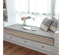 JeogYong Cuscino per finestra a bovindo, per interni, per interni e camera da letto, cuscini antiscivolo, per davanzale della finestra a bovindo, 90 x 210 cm, grigio