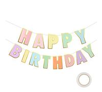 JeoPoom Bandierine Compleanno, Happy Birthday Bandiera Bunting di Buon Compleanno, Decorazioni di Compleanno con Bandiera Triangolare