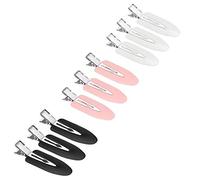 JeoPoom Fermagli Cappelli[9 Pezzi], Fermacapelli in Plastica per Capelli senza Piega per Acconciatura(Nero, Bianco, Rosa)