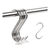 JeoPoom Ganci a S Cucina in Acciaio Inox Appesi Ganci Attaccapanni Forma di S Multifunzionale per Bagno Camera da Letto Ufficio Ganci per Utensili Cucina(10 Pezzi,5.5 * 4cm)