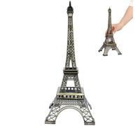 Jeorywoet Mini Torre Eiffel in metallo da 10 pollici, souvenir vintage di Parigi per auto da ufficio, souvenir di Parigi dalla Francia per la casa