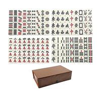 Jeorywoet Set Mahjong da 149 Pezzi, Mini Set da Viaggio per Giochi mAh Jong Cinesi per Bambini, Famiglie, Adulti