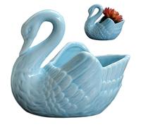 Jeorywoet Vasi di Ceramica, fioriera da Cigno da 4, 4x3, 8 Pollici Vaso ceramico ceramico Senza Buco Fiore Decorativo per Il Buco per succulento e Piccolo pianta Interno, Fiore