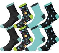 Jepa - Calzini Sportivi in Cotone - Calzini Uomo, Calze Donna, Calzettoni Bambino - Calze Corte o Lunghe, Calzettoni Tinta Unita a Righe e con Disegni - Pacchi Multipli da 8 Paia