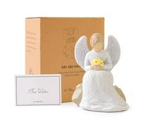 JEPELUS Statue e statuette di angelo custode, bouquet a mano in resina, statuette di angelo, statuette regalo per donne, madre, nonna, preghiera, scultura da collezione, ornamenti per la casa, regali