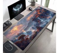 JEPGFOU Tappetino per Mouse da Gioco Grande Esteso 100x40 cm, XXL Tappetino Mouse Autunno, Blu, Tappeto Pad con Base in Gomma Antiscivolo, Desk Mat per Ufficio PjY10956 I-M