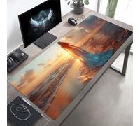 JEPGFOU Tappetino per Mouse da Gioco Grande Esteso 80x40 cm, XXL Tappetino Mouse Donna, Giallo, Tappeto Pad con Base in Gomma Antiscivolo, Desk Mat per Ufficio PjY9734 G-0