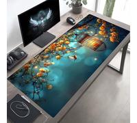 JEPGFOU Tappetino per Mouse da Gioco Grande Esteso 80x40 cm, XXL Tappetino Mouse Fiore, Giallo, Tappeto Pad con Base in Gomma Antiscivolo, Desk Mat per Ufficio PjY10034 B-8