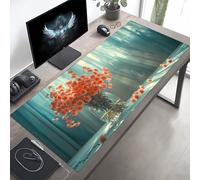 JEPGFOU Tappetino per Mouse da Gioco Grande Esteso 80x40 cm, XXL Tappetino Mouse Fiore, Rosa, Tappeto Pad con Base in Gomma Antiscivolo, Desk Mat per Ufficio PjY7454 S-3