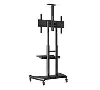 JEQGDLUI AVA1800-70-1P Carrello for montaggio TV da 55-80 pollici di alta qualità Carrello TV LCD al plasma LED con ripiano AV e vassoio for fotocamera(White)