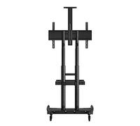 JEQGDLUI AVA1800-70-1P Carrello for montaggio TV da 55-80 pollici di alta qualità Carrello TV LCD al plasma LED con ripiano AV e vassoio for fotocamera(Black)