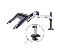JEQGDLUI GST112T-LP20 Molla a gas in alluminio Full Motion Forte molla a gas Doppio braccio Supporto da tavolo for laptop Supporto girevole Passacavo Foro Morsetto Vassoio for notebook(Grommet base)