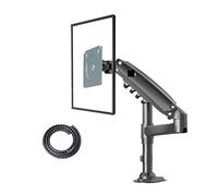 JEQGDLUI H80 17-27quot; Braccio porta monitor Molla a gas Supporto for TV LCD Full Motion 2-9 kg Staffa con morsetto a doppio braccio 2pc USB3.0(With cable cover)