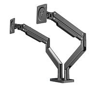 JEQGDLUI Lega di alluminio 22quot; -32quot; Carico di supporto del supporto del monitor a pieno movimento del braccio della molla a gas del supporto del doppio monitor LCD LED 3-15 kg ciascuno