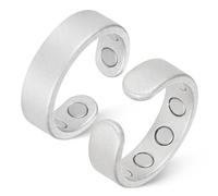 Jeracol 2 Pezzi Anelli Magnetici Calmara per Donna con Magneti 9X Ultra Forti, Anelli in Rame al 99% con Confezione Regalo e Taglia Regolabile, 2.36 inch, Rame