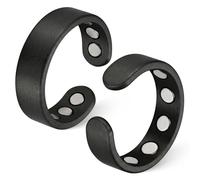 Jeracol 2 Pezzi Anelli Magnetici Calmara per Donna con Magneti 9X Ultra Forti, Anelli in Rame al 99% con Confezione Regalo e Taglia Regolabile, One Size, Rame