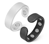 Jeracol 2 Pezzi Anelli Magnetici Calmara per Donna con Magneti 9X Ultra Forti, Anelli in Rame al 99% con Confezione Regalo e Taglia Regolabile, 2.36 inch, Rame