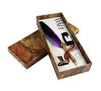 Jerbro - Set di 5 punte di ricambio e penna per calligrafia, per carta da lettere (viola)