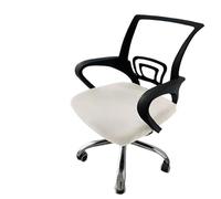 JERBZU Coprisedia in velluto elasticizzato per sedia da ufficio girevole per computer, elastico, per banchetti e casa, universale, copertura antipolvere (bianco)