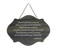 Jeremiah 1:17 19 Get Yourself Ready! Stand Up And Say to Them Whatever I Command You, cartello in legno da parete 15,2 x 25,4 cm, rustico, da appendere, per porta d'ingresso, soggiorno, cucina