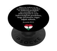 Jeremiah 29:11 Hungarian Magyar Bible Verse Christian PopSockets PopGrip Adesivo
