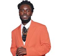 Jeremiah Asiamah (Orange Suit) Half Body Buddy Cutout