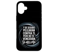 Jeremías 1:19 Spagnolo - "No Te Vencerán, Yo Estaré Contigo" Custodia per iPhone 16 Plus