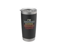 Jeremias Name Jeremias Personalized Name First Given Bicchiere termico in acciaio inox doppia parete
