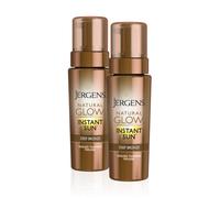 Jergens Natural Glow Instant Self Tan Mousse Sunless Deep Bronze Tan Autoabbronzante senza sole per un'abbronzatura dall'aspetto naturale, confez